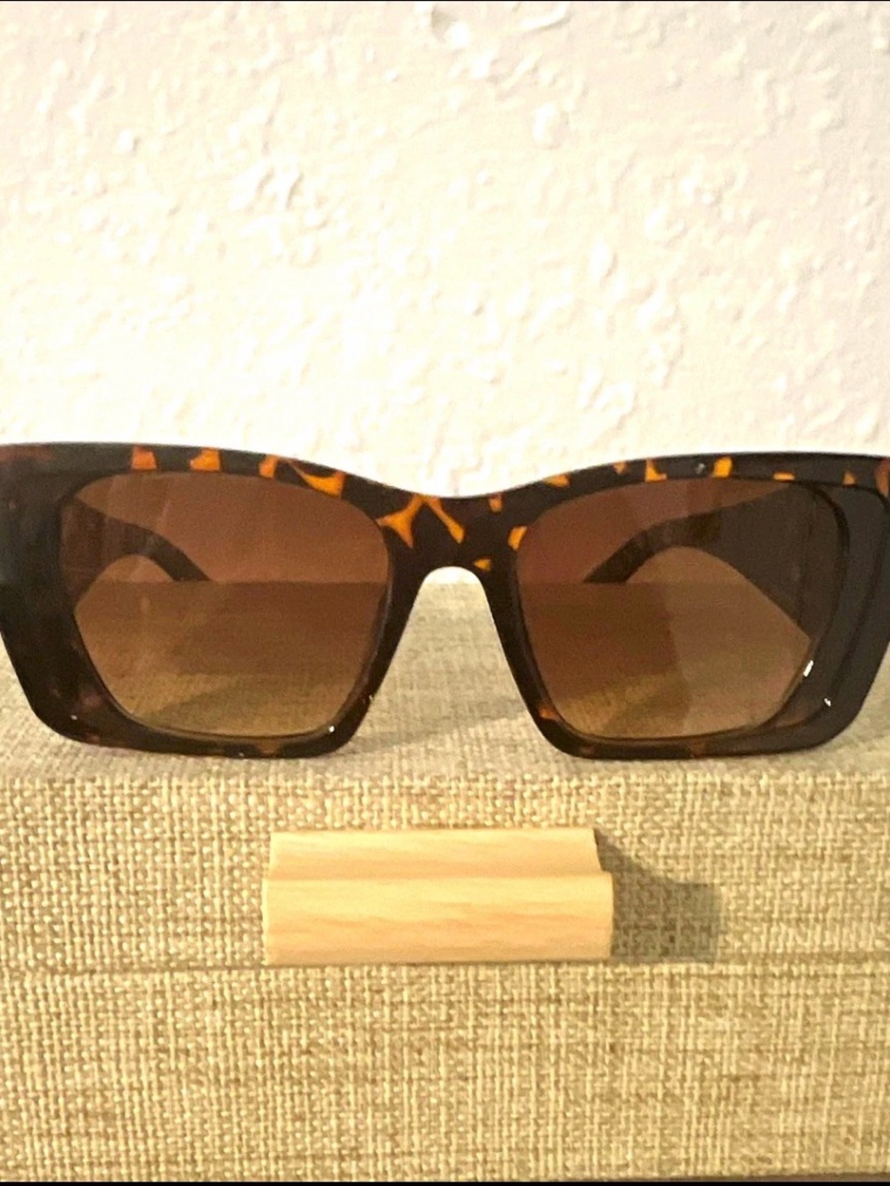 Prada Tortoiseshell Rectangular Sunglasses with Brown Lenses